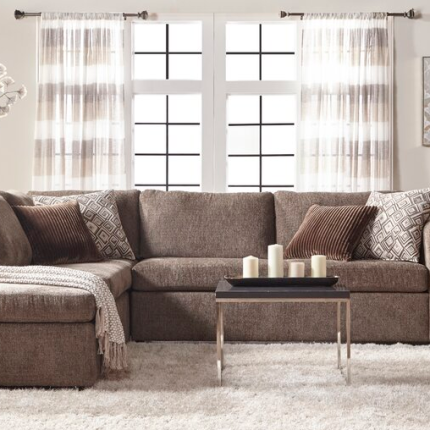 Isaacs 112″ Wide Left Hand Facing Sofa & Chaise