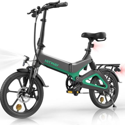 HITWAY Electric Bike 250W Foldable Pedal Assist E Bike with 7.8Ah Battery without accelerator, 16inch for Teenager and Adults