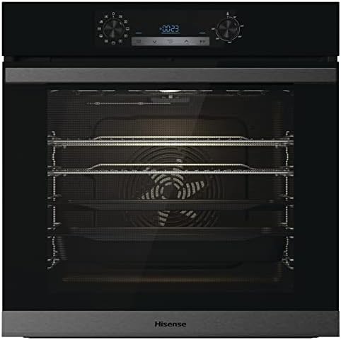 Hisense BSA63222ABUK 77L Built-in Electric Single Oven - Jet black - A Rated. 59.5 x 56.4 x 59.5 ...