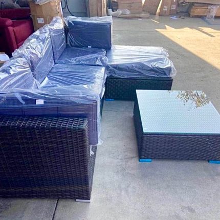 5 patio set wicker outdoor combination sofa