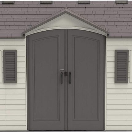 Lifetime 60079 Outdoor Storage Shed, Desert Sand, 15 x 8 ft - Double Door
