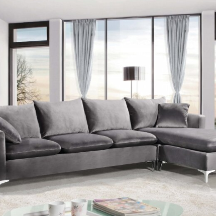 Adedapo 110″ Wide Velvet Reversible Sofa & Chaise
