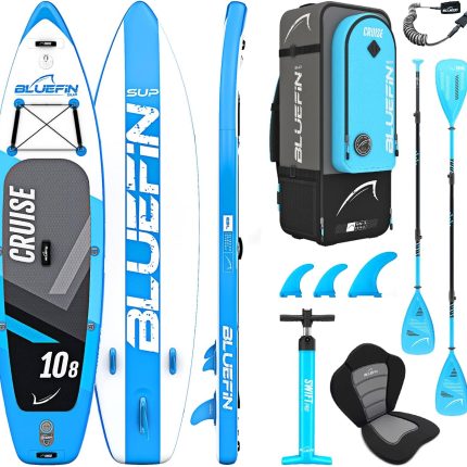 Bluefin Cruise SUP Inflatable Stand Up Paddle Board | Premium Paddleboard Accessories | Multiple sizes: Kids, 9'8, 10'4, 10'8, 12', 15'
