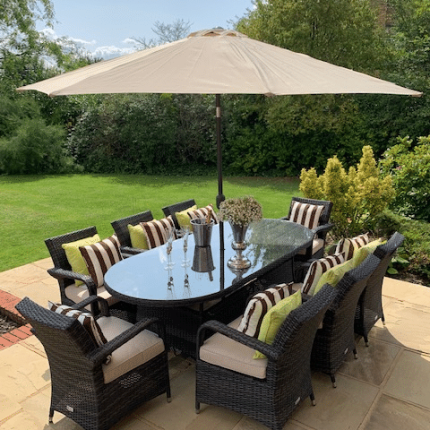 HOTSALES 8 SAVANNAH Armchair oval table set.
