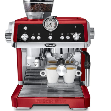 De'Longhi EC9335R La Specialista Espresso Machine with Sensor Grinder, Dual Heating System, Premium Latte System and Hot Water Spout,