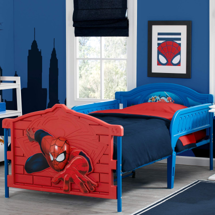 【Furniture】Marvel Spider-Man Plastic 3D-Footboard Twin Bed by Delta Children