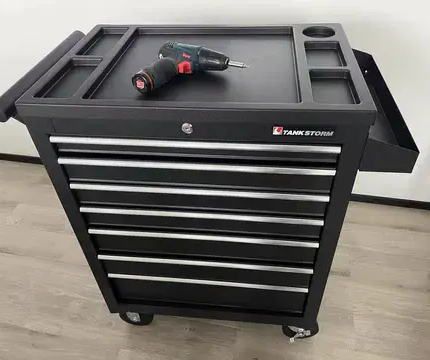 Heavy duty 61 wide 10 drawer, 1 deep 1 door toolbox mobile workbench