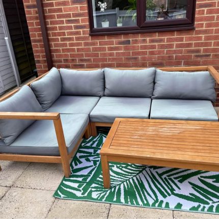 【Furniture】Garden corner sofa, coffee table & furniture cover