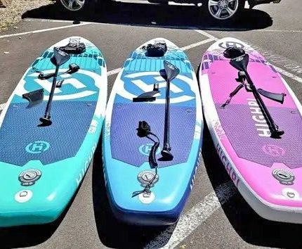 Highpi Inflatable Stand Up Paddle Board 10'6''/11' Premium SUP W Accessories & Backpack, Wide Stance, Surf Control, Non-Slip Deck, Leash, Paddle and Pump, Standing Boat for Youth & Adult