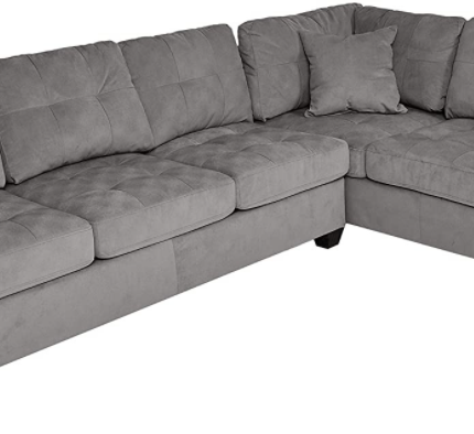 Homelegance Emilio 110" x 78" Fabric Sectional Sofa, Taupe