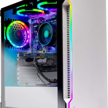 Skytech Archangel Gaming Computer PC Desktop – Ryzen 5 3600 3.6GHz, GTX 1660 Super 6G, 500GB SSD, 16GB DDR4 3200MHz, RGB Fans, Windows 11 Home 64-bit, 802.11AC Wi-Fi