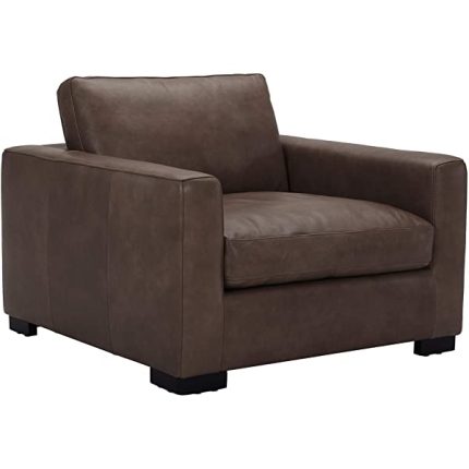 Amazon Brand - Stone & Beam Westview Extra-Deep Down-Filled Sofa Couch, 89"W, Smoke Smoke Grey 89" Sofa