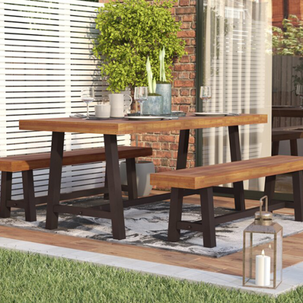 Bartlesville Rectangular 4 – Person 71” Long Dining Set