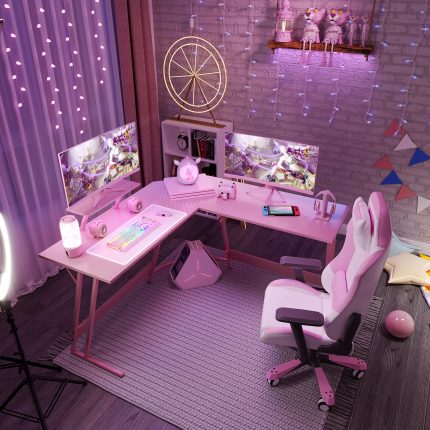 Sherri L- Shaped Gaming Desk