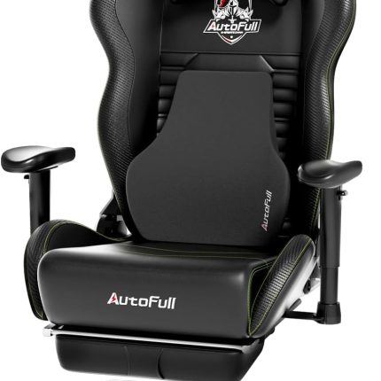 AutoFull C3 Gaming Chair Ergonomic Office Chair with 3D Bionic Lumbar Support, Racing Style Premium PU Leather Computer Chair Gamer Chairs with Footrest and Headrest(3-Years Warranty)