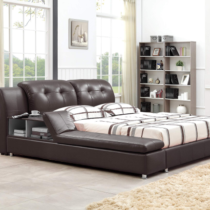 【Furniture】King Size Platform Bed, Luxury Bed Frame, Modern Upholstered Bed, No Box Spring Needed